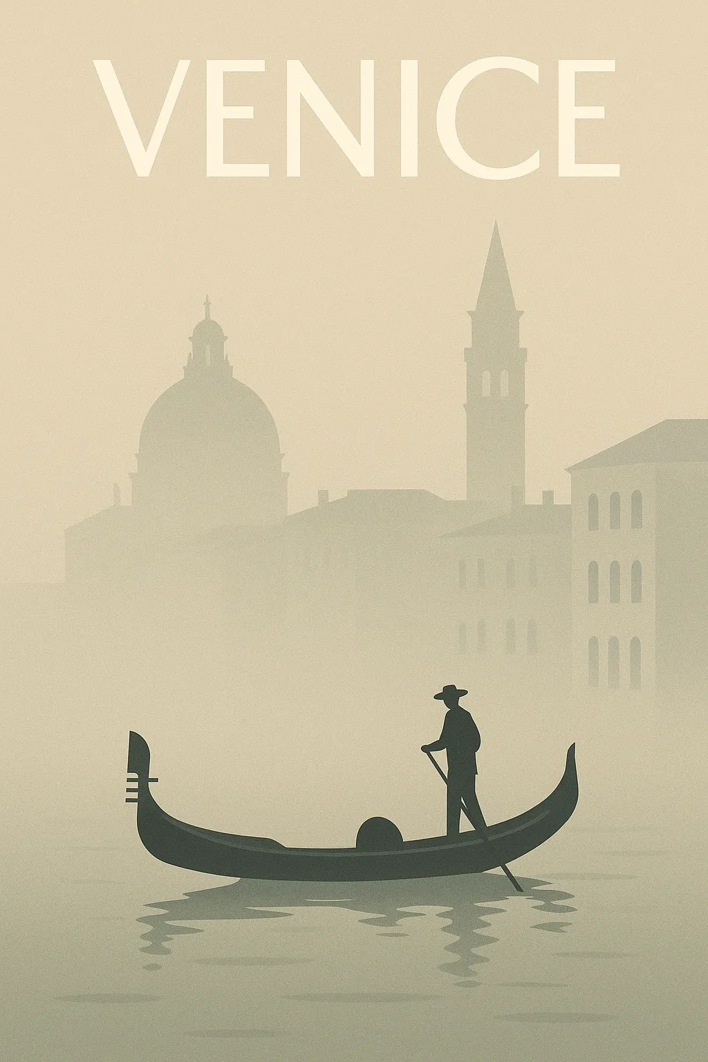 Minimalistic poster of Venice