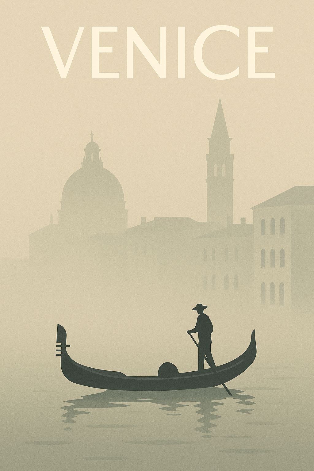 Minimalistic poster of Venice