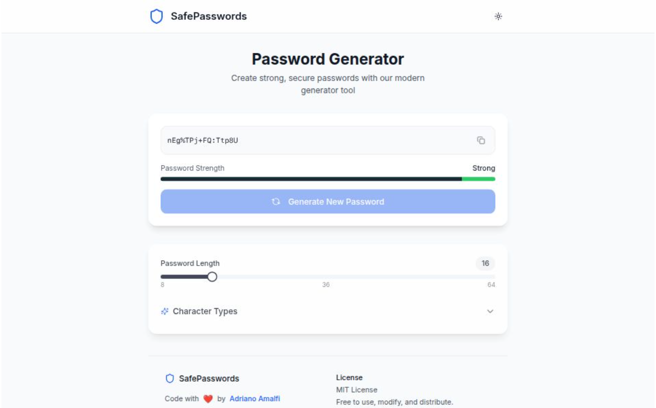Side Projects: Safe Password