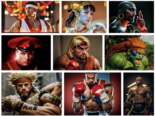 I personaggi di StreetFighter II come sarebbero nel mondo reale generati tramite #generativeAI